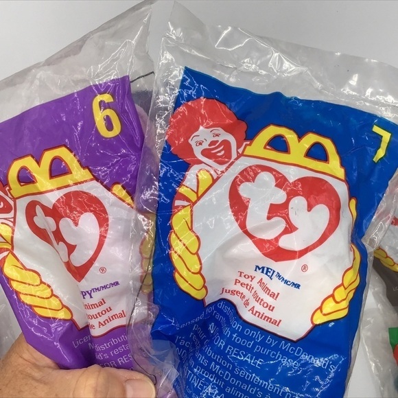 VINTAGE NEW in Package 1998 Lot Of 9 McDonald’s Happy Meal Toys TY Beanie Babies - Picture 4 of 10